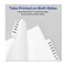Avery 11 in. x 8.5 in. 25-Tab 126 to 150 Avery Style Preprinted Legal Exhibit Side Tab Index Dividers - White (1-Set)